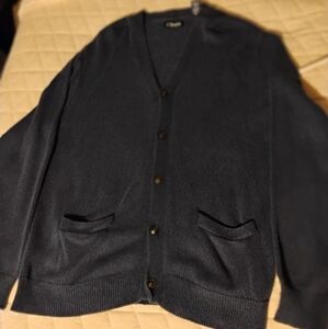 Chaps Men's Dark Gray Cardigan Sweater